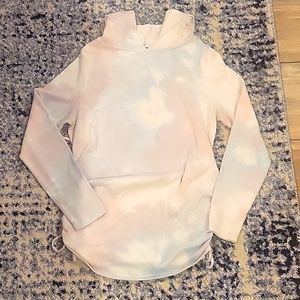 Tie die maternity hooded top, medium